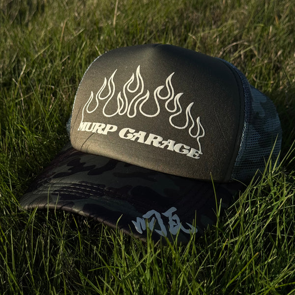 LIMITED Camo Murp Garage Flame Hat